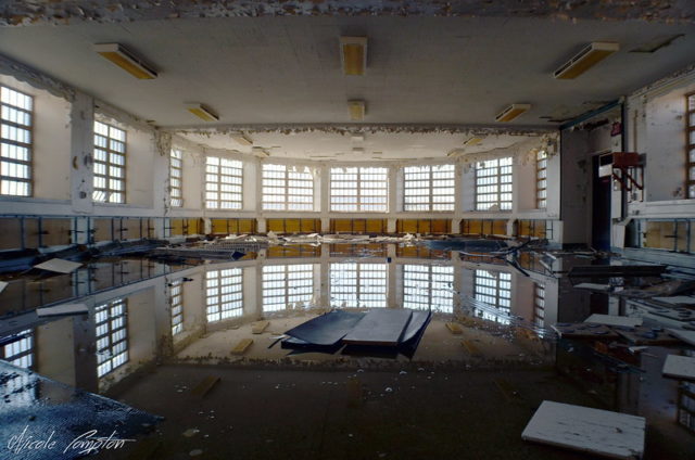 Water-filled room at the Hudson River State Hospital