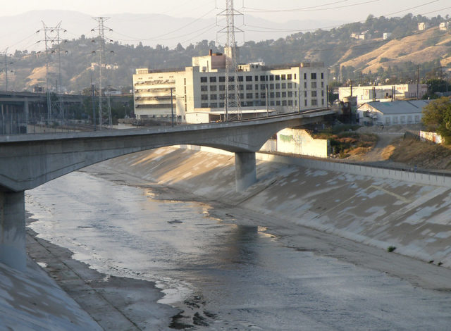 View of Lincoln Heights Jail across the Los Angeles River