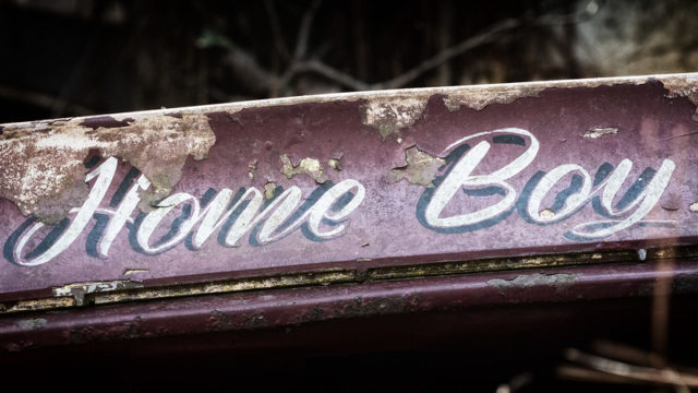 Rusty "Home Boy" sign