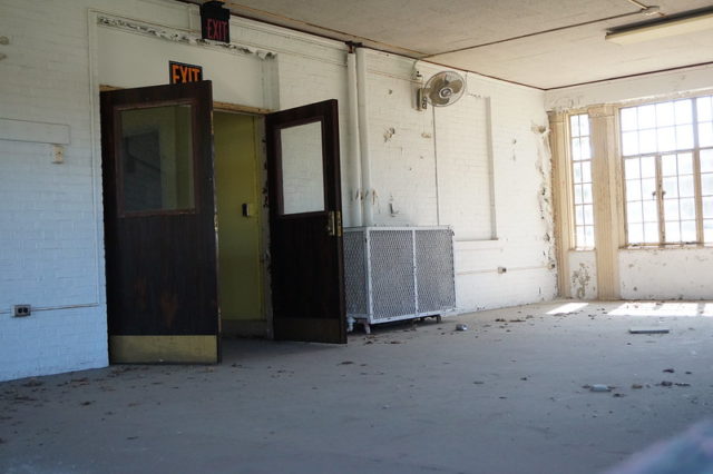double doors inside Fairfield Hospital 