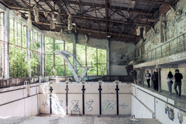Abandoned swimming pool Pripyat