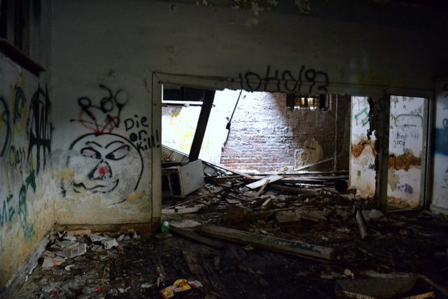 Inside abandoned Annie Lytle School 
