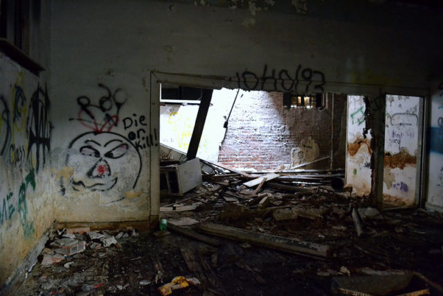 Inside abandoned Annie Lytle School
