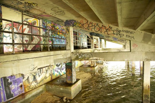 abandoned Miami Marine Stadium