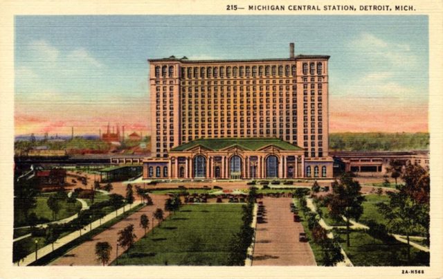 Michigan Central Station postcard 