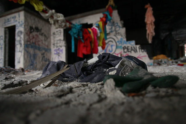 Pair of pants on the ground