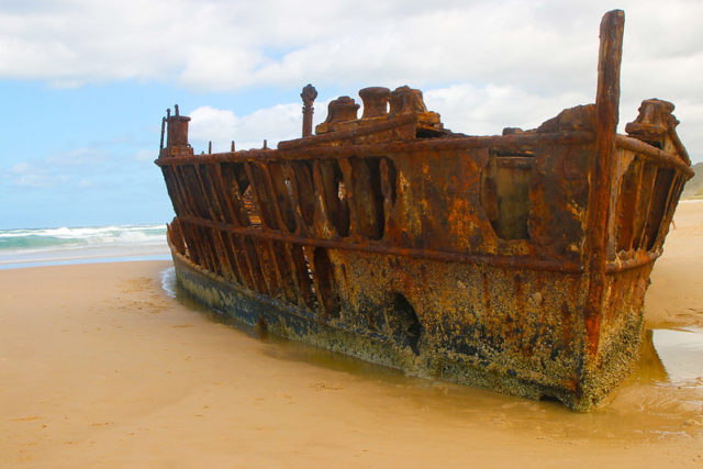 Bow of the SS Maheno shipwreck