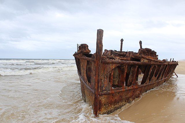 Bow of the SS Maheno shipwreck