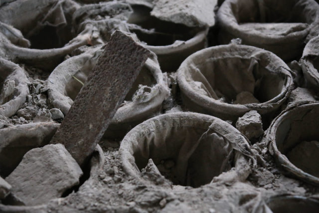 Cement buckets at Cementland