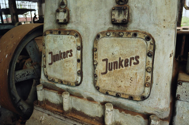 Machinery with "Junkers" written on it twice