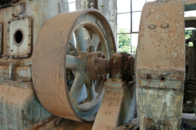 Piece of rusty machinery