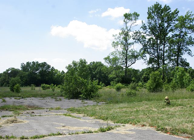 Abandoned parking lot in Love Canal