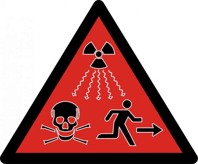 ISO radioactivity danger symbol, 2007.