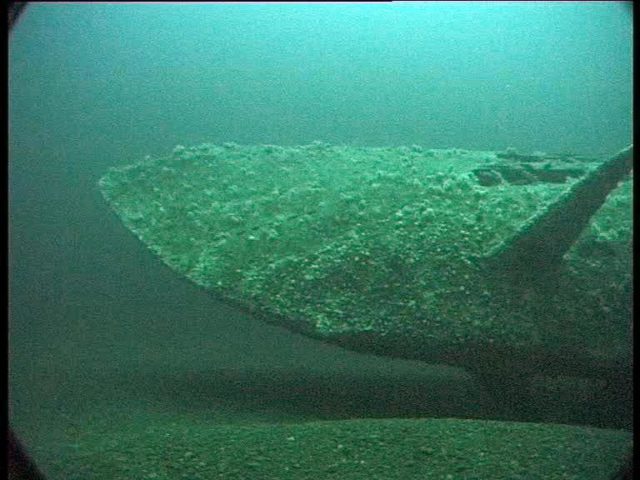 This was the dive when I discovered the U-boat which is probably U778 on 22 July 2001. Again, visibility which is stunning as the bows of a U-boat appear ahead