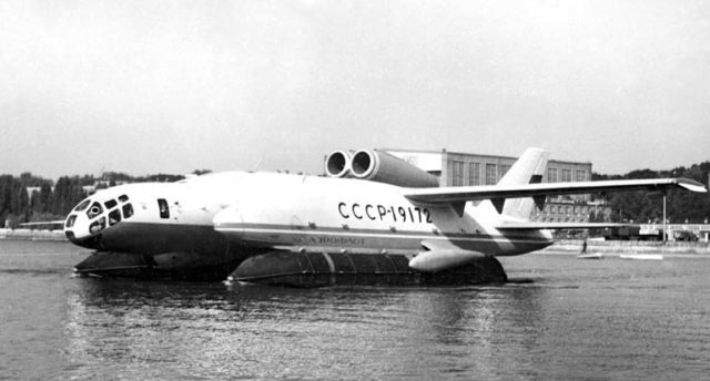 The Bartini Beriev VVA-14 (vertical take-off amphibious aircraft) was developed in the Soviet Union during the 1970s