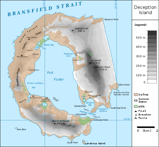 Map of Deception Island. Author:  Fitzgabbro CC BY 3.0 