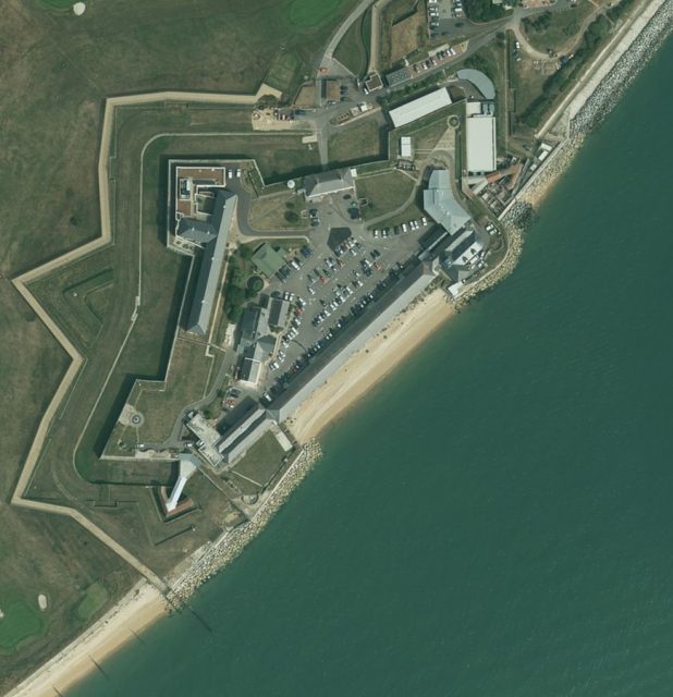 Aerial view of Fort Monckton.Author: Hampshire Hub Partnership www.hants.gov.uk/  OGL3