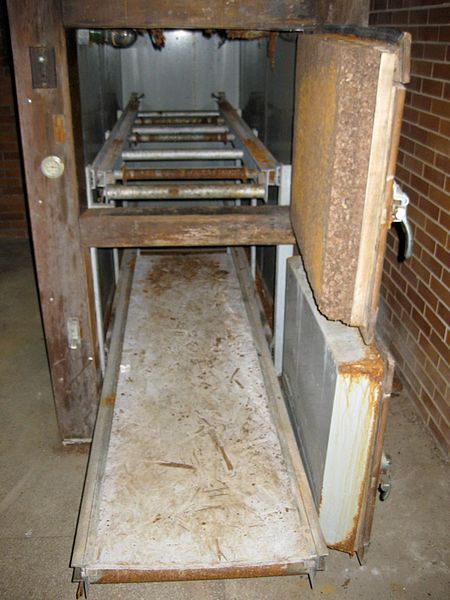 Abandoned mortuary body box cooler. Author: Richie Diesterheft  CC BY 2.0