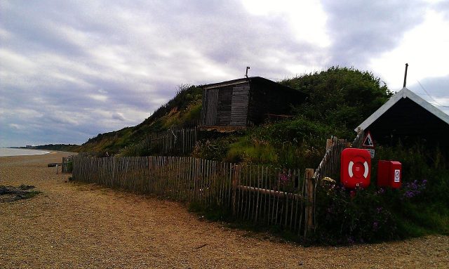 The beach at Dunwich in Suffolk. Summer 2012.Author: Midnightblueowl CC BY-SA 3.0