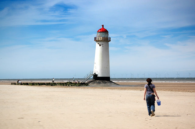 A shot of Talacre Lighthouse from the beach.