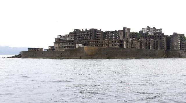 Gunkanjima also known as Hashima or Battleship Island in Nagasaki Japan, is former coal mining island. It was closed in 1974 due to the closure of the mine.