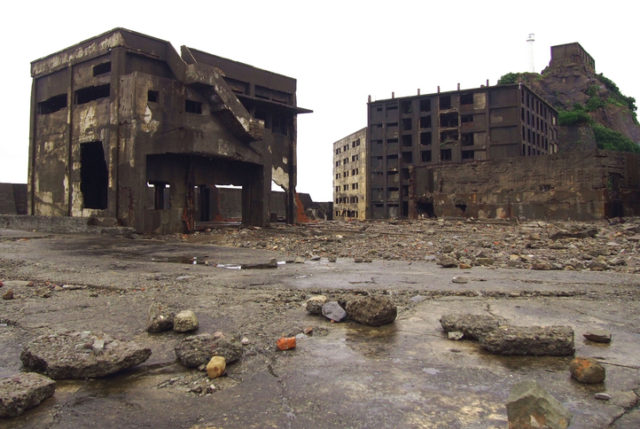 Gunkanjima also known as Hashima or Battleship Island in Nagasaki Japan, is former coal mining island. It was closed in 1974 due to the closure of the mine.