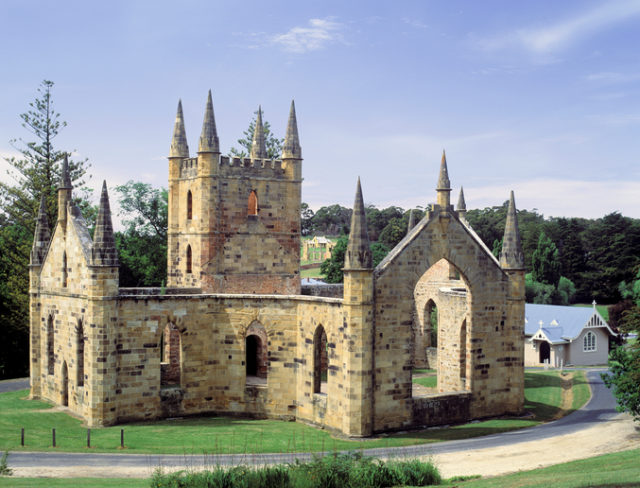 Port Arthur Tasmania the old church ruins