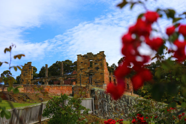 Port Arthur – December 19, 2014: Shot of former military barracks at the Port Arthur Historical Site.