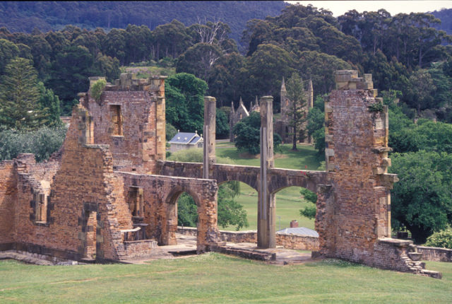 Port Arthur Tasmania, ruins of the old goal.