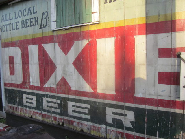 An old Dixie Beer outdoor advertisement revealed during renovation in New Orleans’ Faubourg Marigny neighborhood. Infrogmation, CC-BY SA 2.5