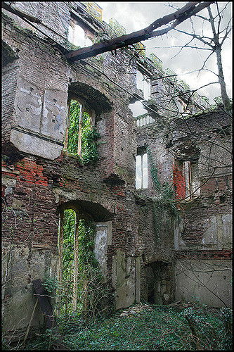 Ruperra Castle ruins from the inside