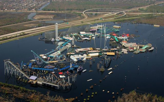 Aerial view of SFNO after Hurricane Katrina. 