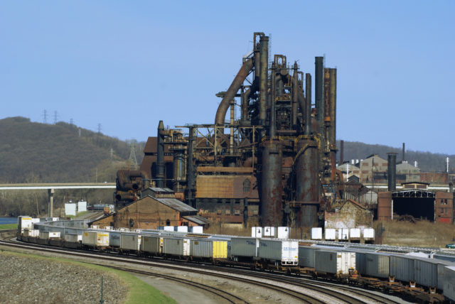 The site of the former Bethlehem Steel plant, shortly before it’s demolition before the Casino construction underwent.Author: Jschnalzer CC BY 2.5