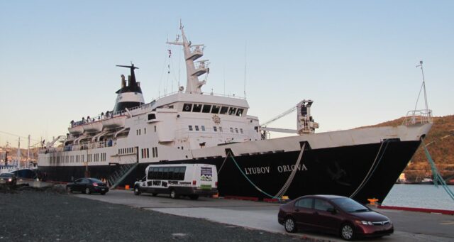 MV Lyubov Orlova docked at port