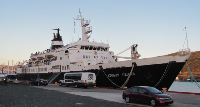 Lyubov Orlova dockside in St. John’s, 2012. – By Dan Conlin – CC BY 3.0