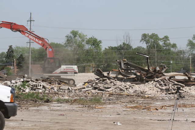 In January 2012, the demolition process for Dixie Square Shopping Center finally started.Author: Rickdrew CC BY-SA 3.0