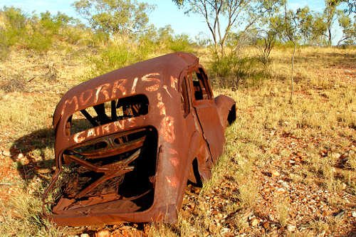 This Morris 8 series E 2-door saloon had seen better days. Author: Brian W. Schaller CC BY-NC-SA 3.0