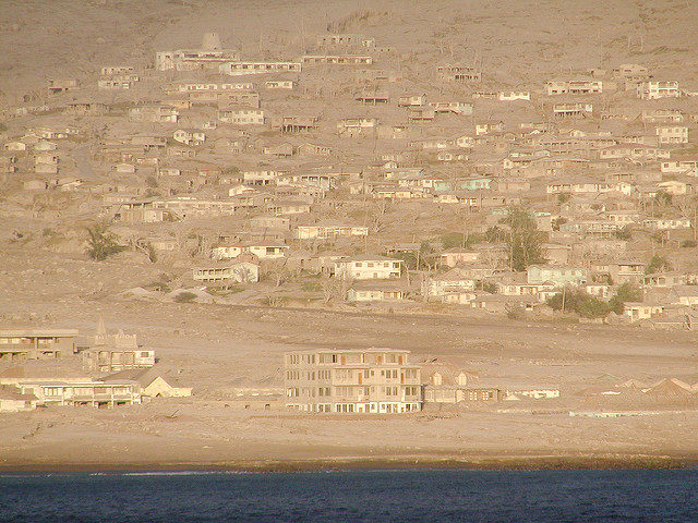 Zoom shot of Plymouth Montserrat. Author: Mike Schinkel CC BY 2.0