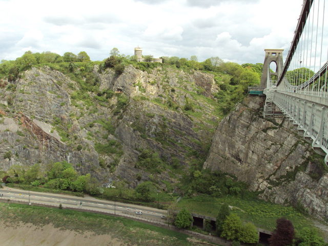 Avon Gorge, Bristol, showing the Clifton Suspension Bridge on the right. Rept0n1x, CC BY-SA 3.0 