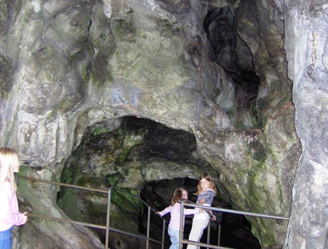 St Vincent’s Cave (also known as Ghyston’s Cave or Giant’s Cave) beneath the Observatory, Bristol. 