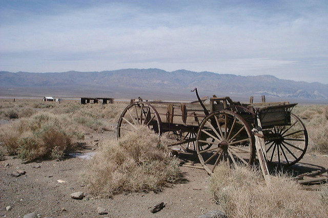 A lonely cart. Photo Credit, Peter Van den Bossche, CC BY-SA 2.0.