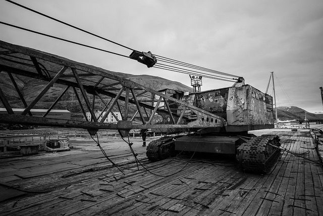 Abandoned mining equipment. Photo Credit: Frode Bjorshol, CC BY 2.0