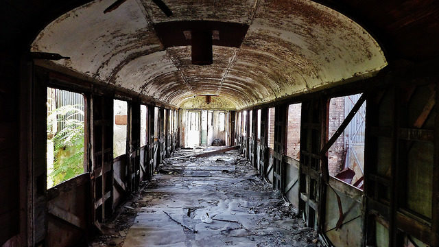 Another of the train car interiors. Photo Credit: URBEX Hungary, CC BY 2.0