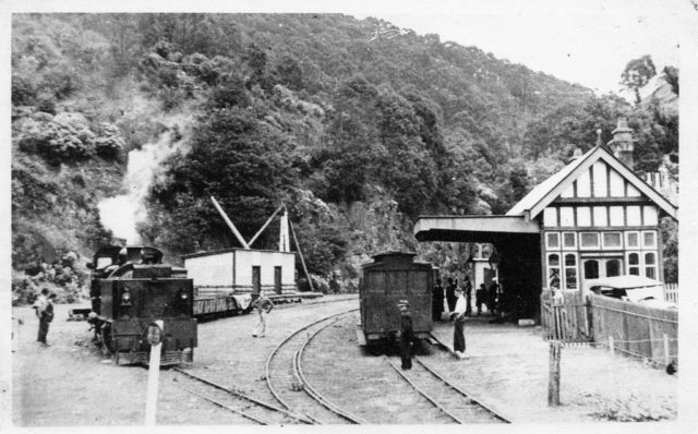 Historic photo of Walhalla railway station ~1926
