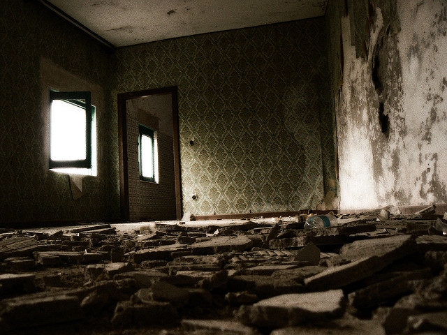 Inside one of the abandoned home. Photo Credit: Alessandro Bonvini, CC BY 2.0