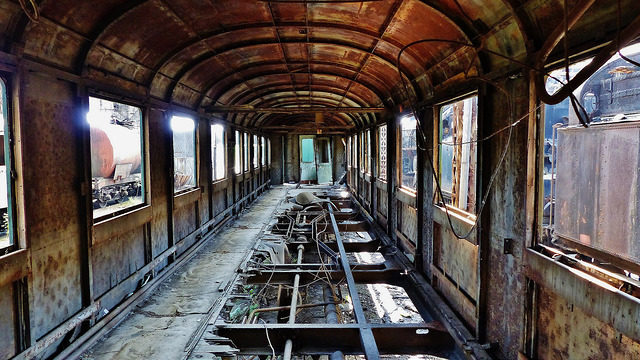 The interior in some of the trains. Photo Credit: URBEX Hungary, CC BY 2.0