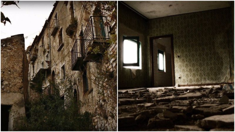 Left: In harmony with nature. Right: Inside one of the abandoned home. Both Photos: Alessandro Bonvini, CC BY 2.0