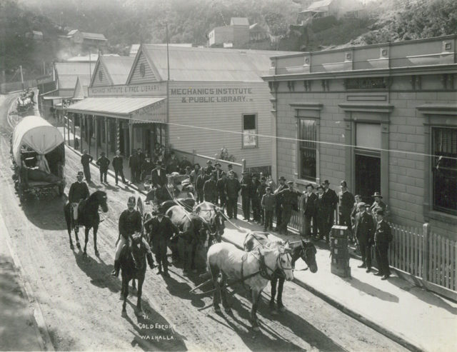 Gold Escort leaving Walhalla, Victoria