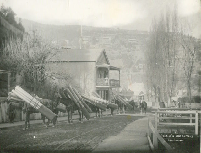 Supplies for gold mine loaded