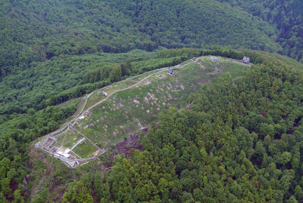 Aerial view of Pustý Castle Photo credit, Civertan, CC BY-SA 3.0